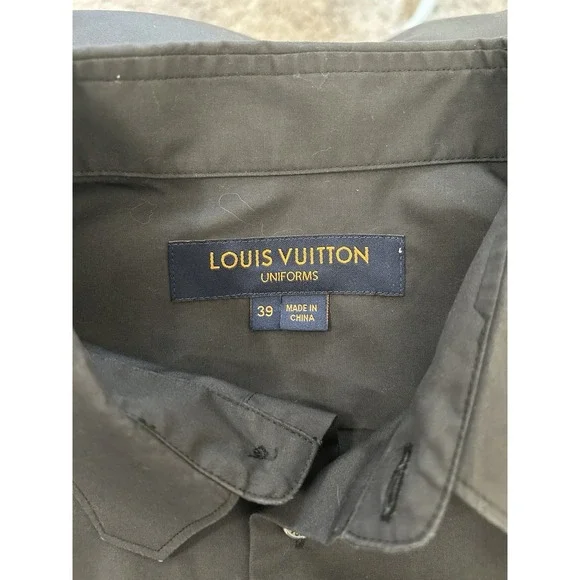 Louis Vuitton Uniforms Black Button Shirt Men's Size 39
